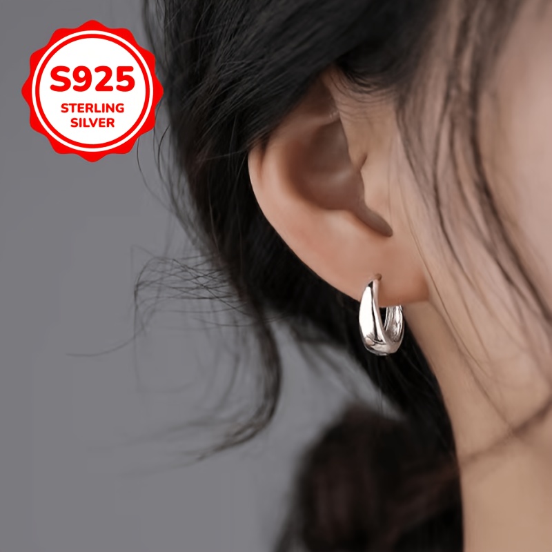 Women's 925 Sterling Silver Minimalist Hoop Earrings — Everyday Elegance